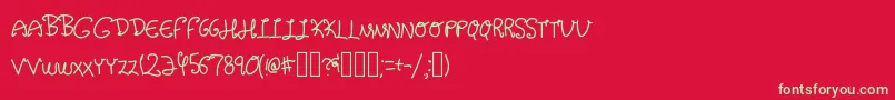 Handlebars Font – Green Fonts on Red Background