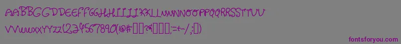Шрифт Handlebars – фиолетовые шрифты на сером фоне