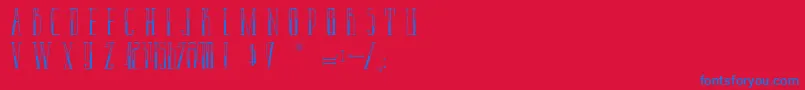 LaPantoufleEnOr Font – Blue Fonts on Red Background