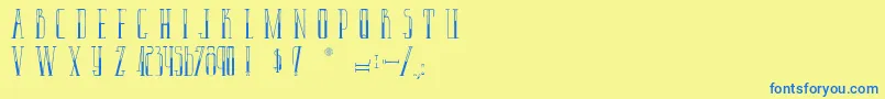 LaPantoufleEnOr Font – Blue Fonts on Yellow Background