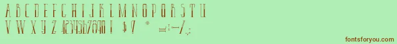 LaPantoufleEnOr Font – Brown Fonts on Green Background