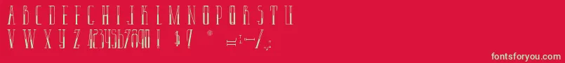 LaPantoufleEnOr Font – Green Fonts on Red Background