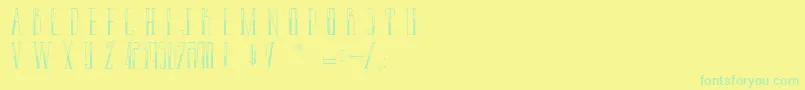 LaPantoufleEnOr Font – Green Fonts on Yellow Background
