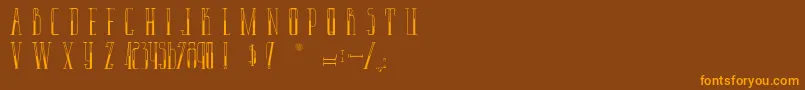 LaPantoufleEnOr Font – Orange Fonts on Brown Background