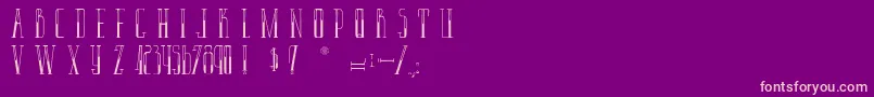 LaPantoufleEnOr Font – Pink Fonts on Purple Background