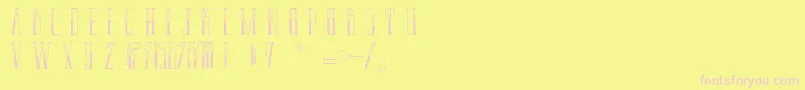 LaPantoufleEnOr Font – Pink Fonts on Yellow Background