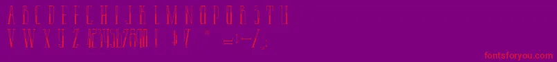 LaPantoufleEnOr Font – Red Fonts on Purple Background