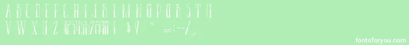 フォントLaPantoufleEnOr – 緑の背景に白い文字