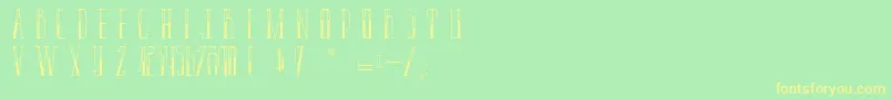 LaPantoufleEnOr Font – Yellow Fonts on Green Background