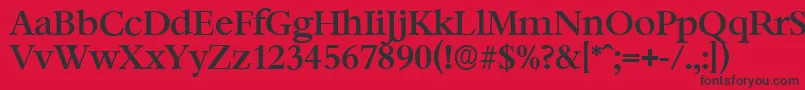 BernsteinserialMediumRegular Font – Black Fonts on Red Background