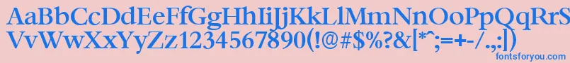 BernsteinserialMediumRegular Font – Blue Fonts on Pink Background