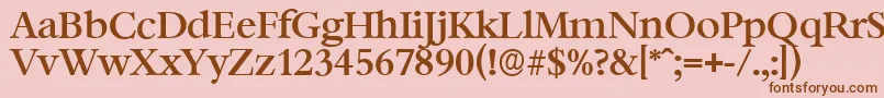 BernsteinserialMediumRegular Font – Brown Fonts on Pink Background