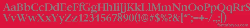BernsteinserialMediumRegular Font – Gray Fonts on Red Background