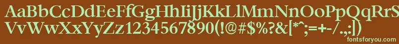 BernsteinserialMediumRegular Font – Green Fonts on Brown Background