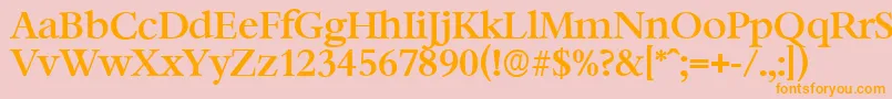 BernsteinserialMediumRegular Font – Orange Fonts on Pink Background