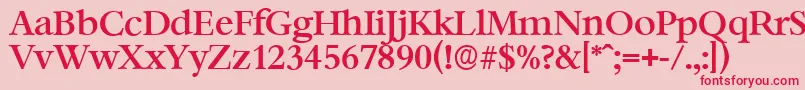 BernsteinserialMediumRegular Font – Red Fonts on Pink Background