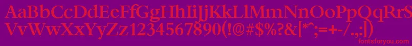 BernsteinserialMediumRegular Font – Red Fonts on Purple Background