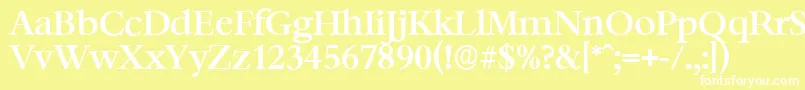 BernsteinserialMediumRegular Font – White Fonts on Yellow Background