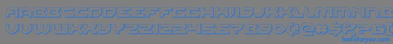 Шрифт Xenodemon3D – синие шрифты на сером фоне