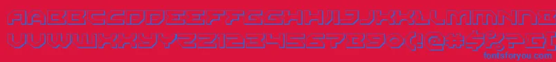 Шрифт Xenodemon3D – синие шрифты на красном фоне