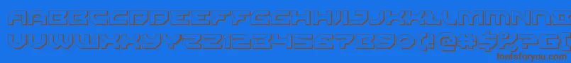 Шрифт Xenodemon3D – коричневые шрифты на синем фоне