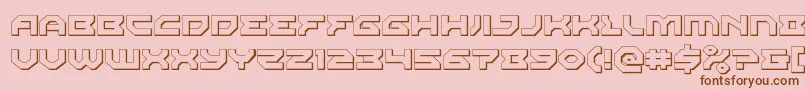 Шрифт Xenodemon3D – коричневые шрифты на розовом фоне