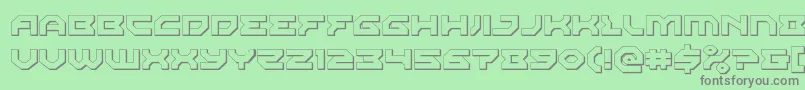 Шрифт Xenodemon3D – серые шрифты на зелёном фоне