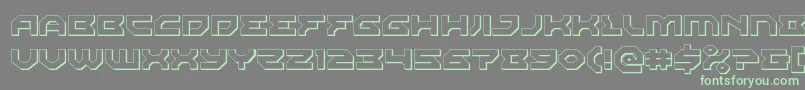 Шрифт Xenodemon3D – зелёные шрифты на сером фоне