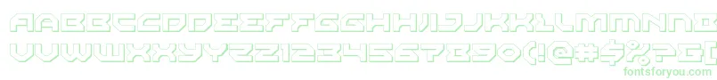 Шрифт Xenodemon3D – зелёные шрифты на белом фоне
