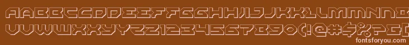 Шрифт Xenodemon3D – розовые шрифты на коричневом фоне