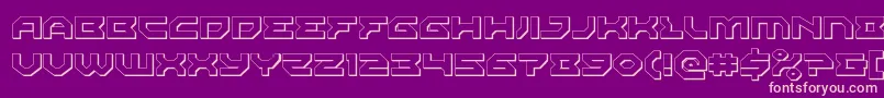 Fonte Xenodemon3D – fontes rosa em um fundo violeta