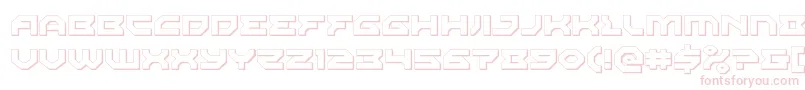 Fonte Xenodemon3D – fontes rosa em um fundo branco