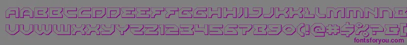 Шрифт Xenodemon3D – фиолетовые шрифты на сером фоне