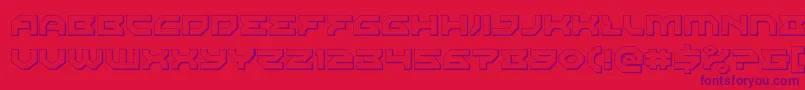 Шрифт Xenodemon3D – фиолетовые шрифты на красном фоне