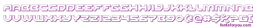 Шрифт Xenodemon3D – фиолетовые шрифты на белом фоне