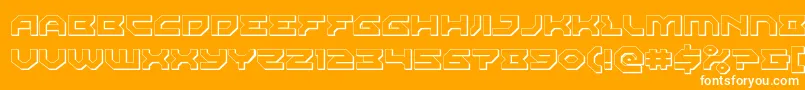 Шрифт Xenodemon3D – белые шрифты на оранжевом фоне