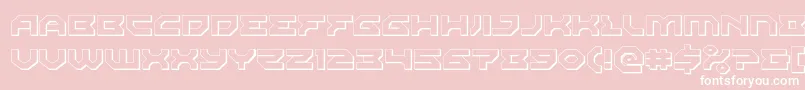 Шрифт Xenodemon3D – белые шрифты на розовом фоне