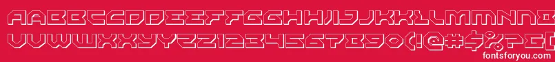 Шрифт Xenodemon3D – белые шрифты на красном фоне