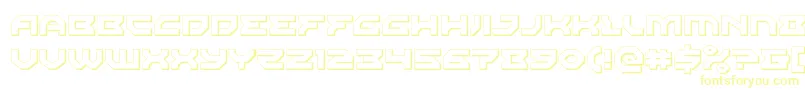 Шрифт Xenodemon3D – жёлтые шрифты на белом фоне