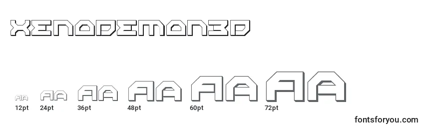 Xenodemon3D Font Sizes