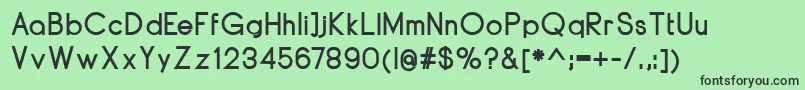 フォントDyelineBold – 緑の背景に黒い文字