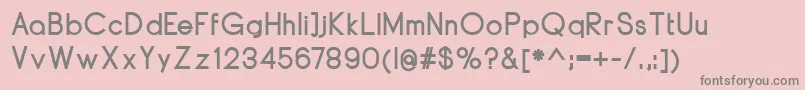 フォントDyelineBold – ピンクの背景に灰色の文字