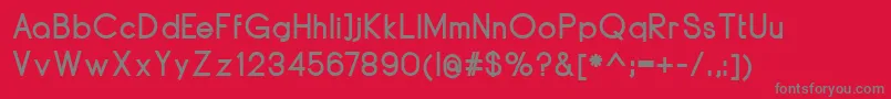DyelineBold-Schriftart – Graue Schriften auf rotem Hintergrund