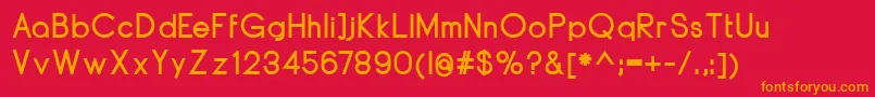DyelineBold Font – Orange Fonts on Red Background