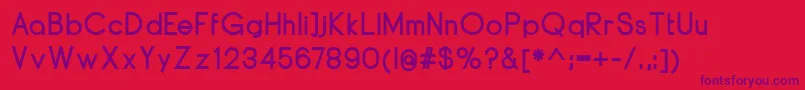 DyelineBold Font – Purple Fonts on Red Background