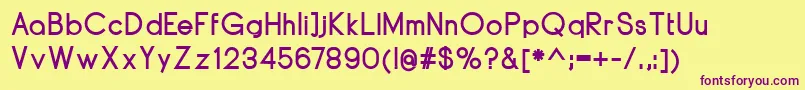 DyelineBold Font – Purple Fonts on Yellow Background