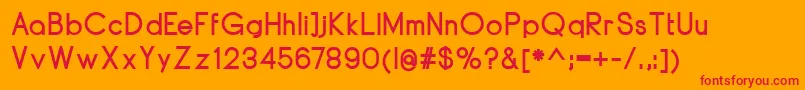 DyelineBold Font – Red Fonts on Orange Background