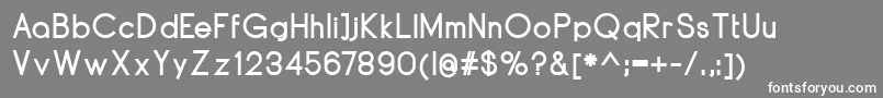フォントDyelineBold – 灰色の背景に白い文字