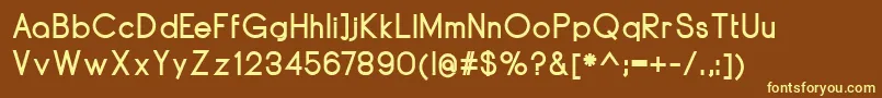 Шрифт DyelineBold – жёлтые шрифты на коричневом фоне