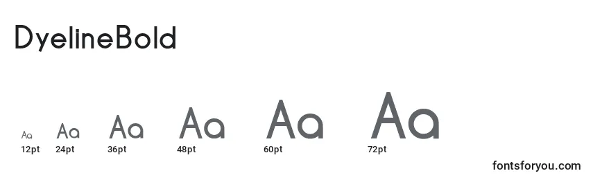 DyelineBold Font Sizes